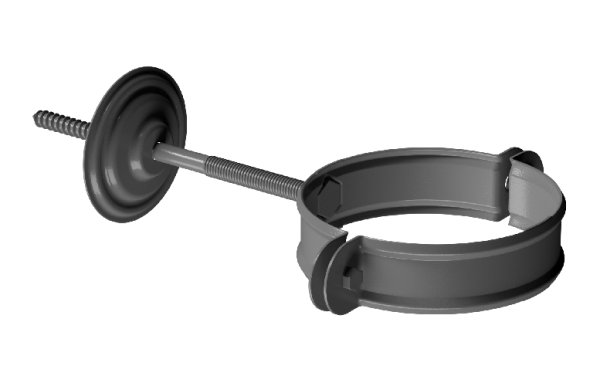 Хомут трубы D90 Döcke STAL PREMIUM Графит, (RAL 7024) купить в Щиграх