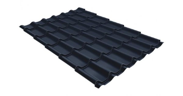 Металлочерепица классик 0,5 Satin RAL 7024 мокрый асфальт купить в Щиграх