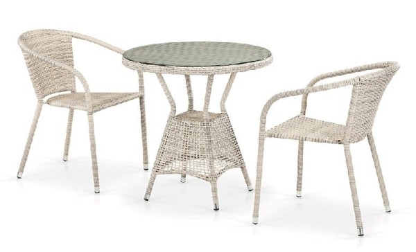 Комплект плетеной мебели AFINA из иск. ротанга T705ANT/Y137C-W85 Latte 2Pcs купить в Щиграх