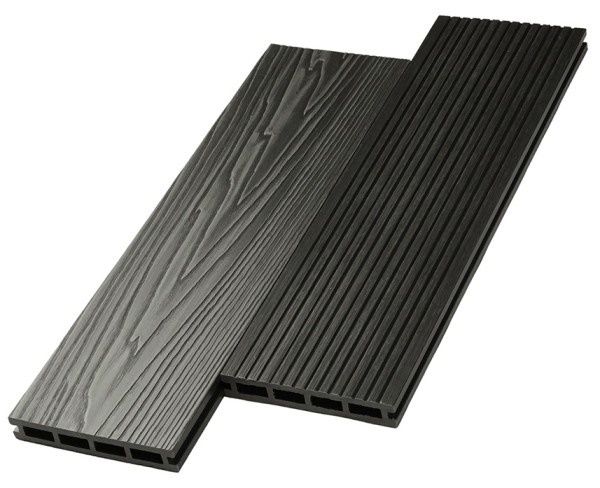 Террасная доска ДПК NanoWood двусторонняя New 3D тиснение + вельвет Графит купить в Щиграх