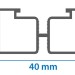 Лага алюминиевая KRONEX 40x15x3000 мм опорная Slim купить в Щиграх
