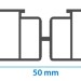 Лага алюминиевая KRONEX 50x25x3000 мм несущая купить в Щиграх