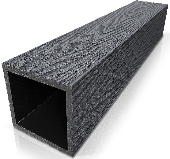 Столб ДПК 3D GardenParkett фактура дерева Графит купить в Щиграх