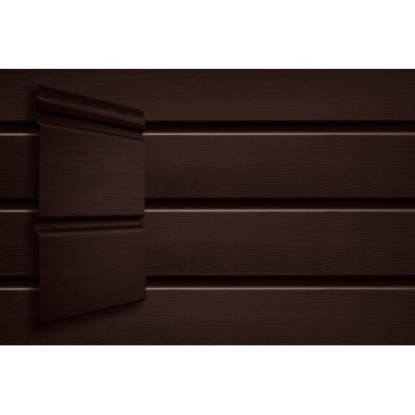 Виниловый сайдинг Grand Line Double-Брус Тёмный Дуб купить в Щиграх
