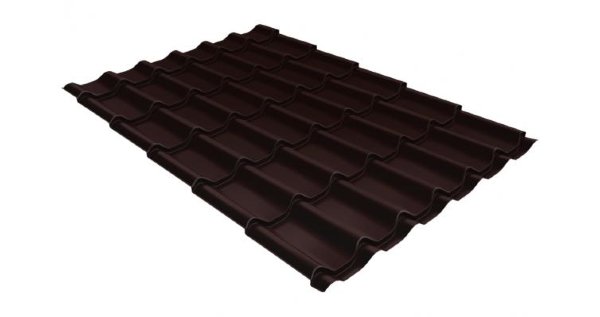 Металлочерепица классик GL 0,5 Quarzit lite RAL 8017 шоколад купить в Щиграх