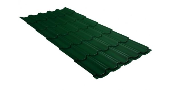 Металлочерепица квинта плюс 0,45 Drap RAL 6005 зеленый мох купить в Щиграх