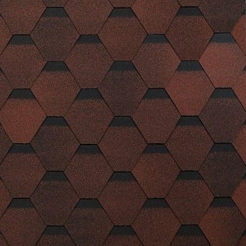 Гибкая черепица Shinglas, коллекция Оптима – Красный купить в Щиграх