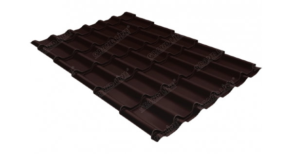 Металлочерепица классик GL 0,5 Quarzit RAL 8017 шоколад Metallic купить в Щиграх