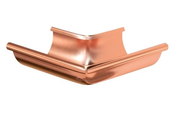 Водосток Aquasistem, система 150/100 - Угол желоба наружный медный 90° купить в Щиграх