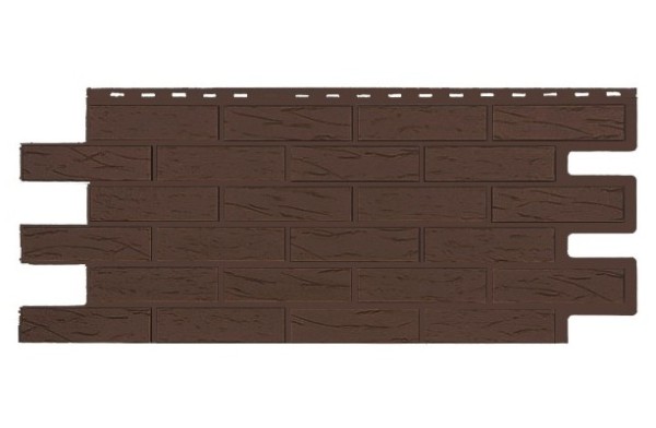 Фасадная панель T-Siding Кирпич Саман Эко Браун купить в Щиграх