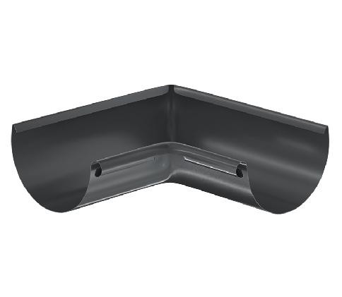 Водосток Aquasistem, система 150/100 - Угол желоба, внутренний 90° RAL 7024 Тёмно-серый купить в Щиграх