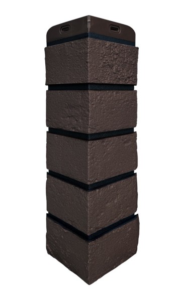 Угол Grand Line состаренный кирпич премиум Шоколадный (шов RAL 9005) купить в Щиграх