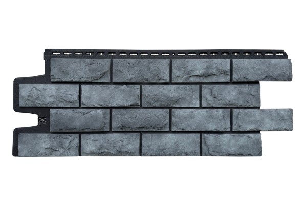 Фасадные панели Grand Line Колотый Камень Антрацит, Шов черный купить в Щиграх